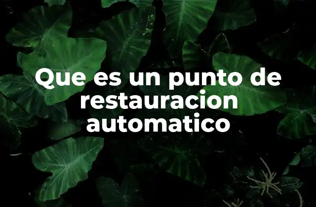 Que es un Punto de Restauracion Automatico 2 La importancia de los puntos de restauración en la gestión del sistema operativo
