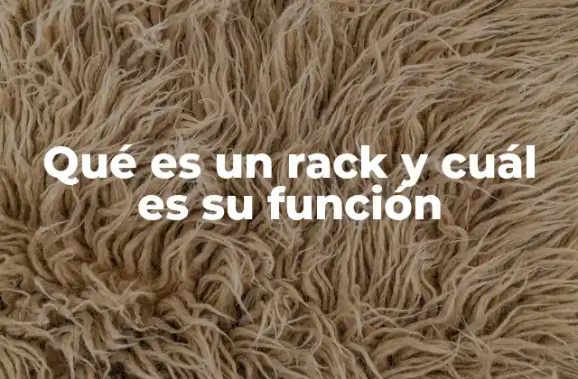 Qué es un Rack y Cuál es Su Función