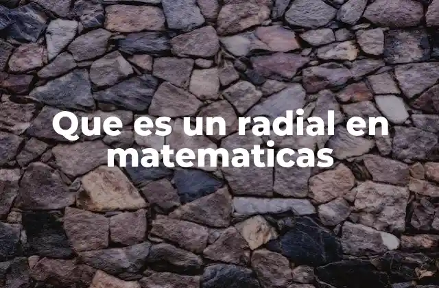 Que es un Radial en Matematicas 2 La importancia de los conceptos radiales en geometría