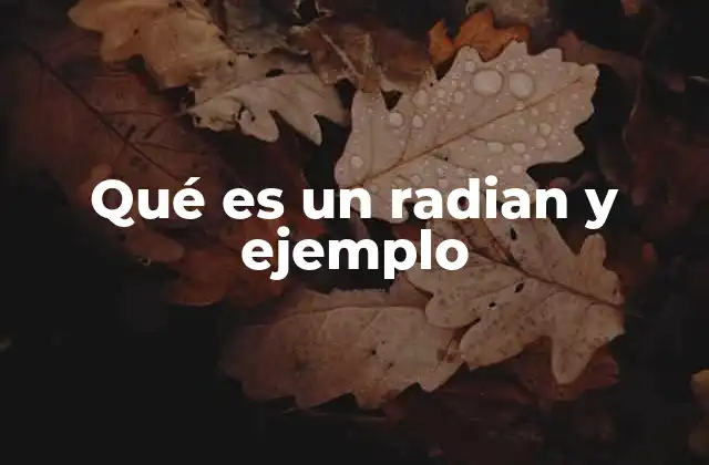 Qué es un Radian y Ejemplo 2 La relación entre radianes y grados