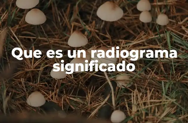 Que es un Radiograma Significado