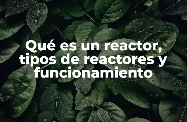 Qué es un Reactor, Tipos de Reactores y Funcionamiento 2 Los reactores en el contexto de la energía y la industria