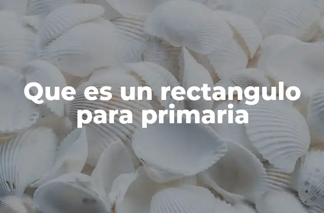 Que es un Rectangulo para Primaria
