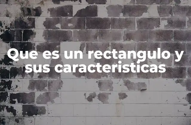 Que es un Rectangulo y Sus Caracteristicas