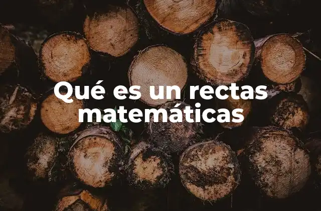 La importancia de las rectas en la geometría analítica
