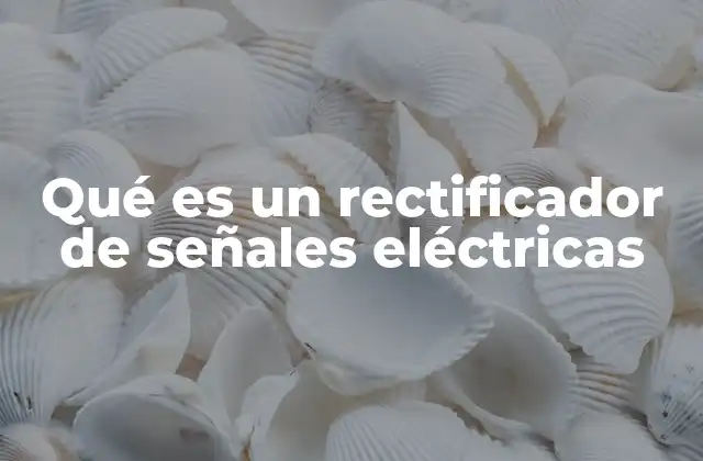 Qué es un Rectificador de Señales Eléctricas