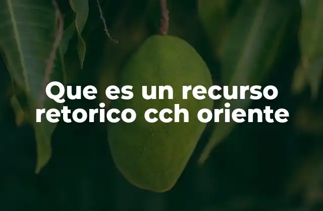 Que es un Recurso Retorico Cch Oriente