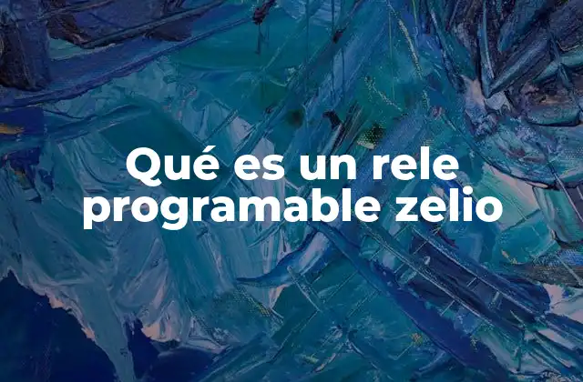 Qué es un Rele Programable Zelio