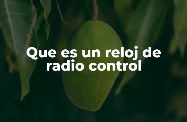 Que es un Reloj de Radio Control