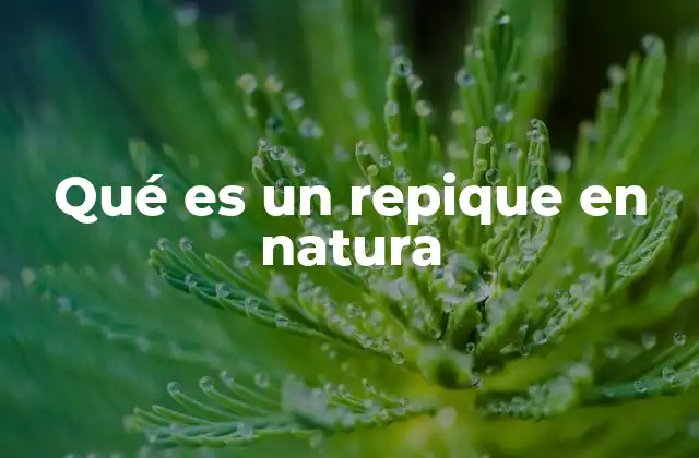 Qué es un Repique en Natura
