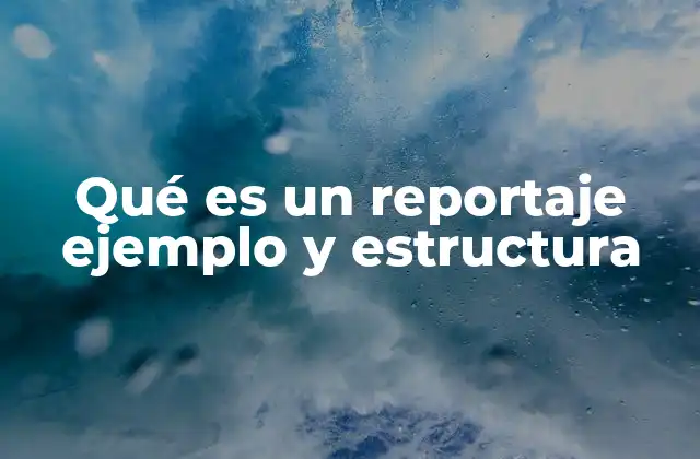 Qué es un Reportaje Ejemplo y Estructura