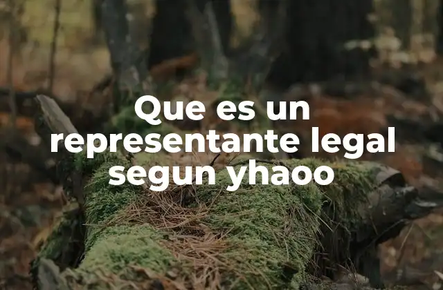Que es un Representante Legal Segun Yhaoo