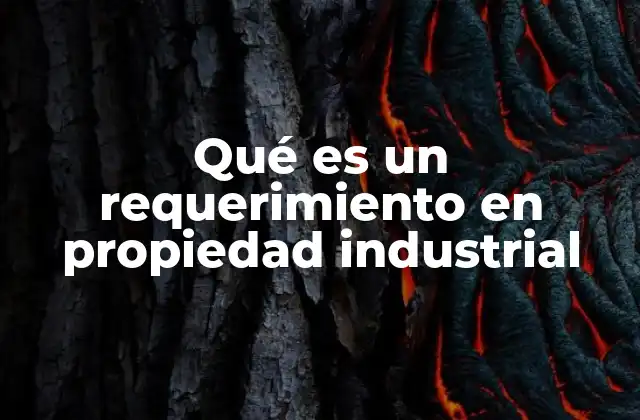 Qué es un Requerimiento en Propiedad Industrial