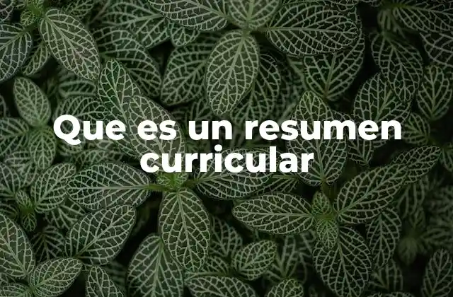 El rol del resumen curricular en la búsqueda de empleo