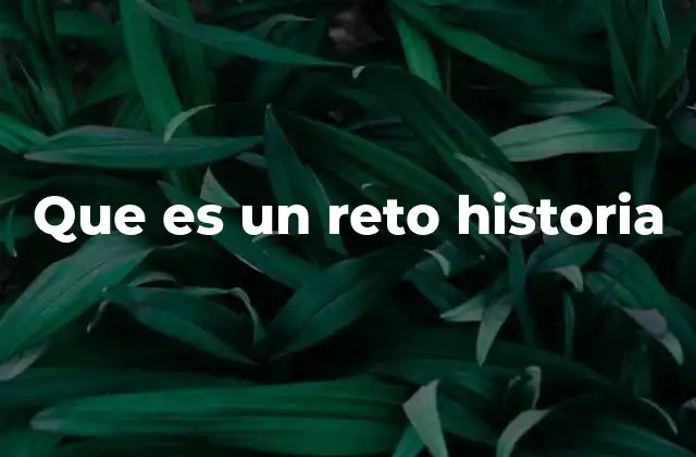 Que es un Reto Historia