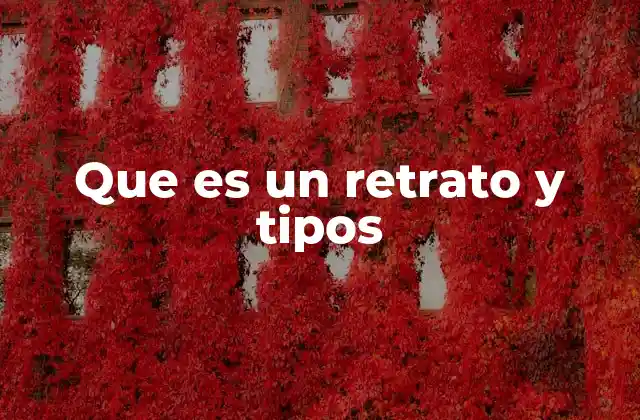 El retrato como expresión artística