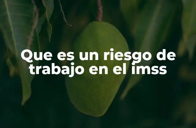 Que es un Riesgo de Trabajo en el Imss
