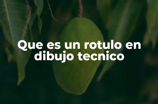 Que es un Rotulo en Dibujo Tecnico