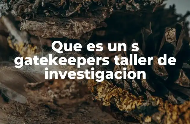 El enfoque cualitativo detrás del taller de investigación S Gatekeepers
