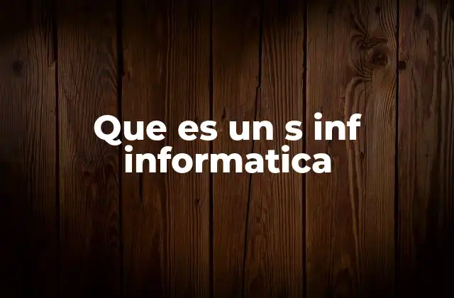 ¿Cómo se usa s inf informática en el ámbito académico?