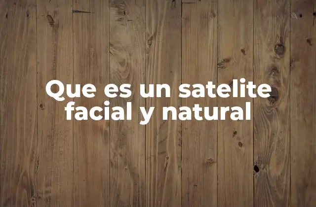 Que es un Satelite Facial y Natural