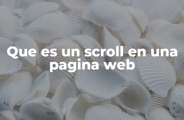 Que es un Scroll en una Pagina Web