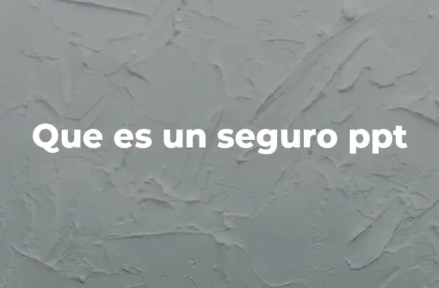 Que es un Seguro Ppt