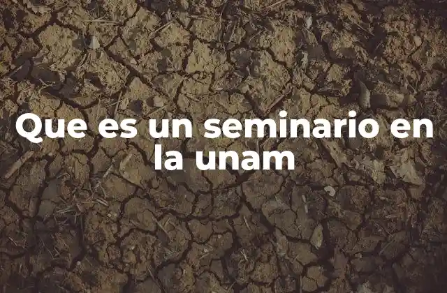 Que es un Seminario en la Unam