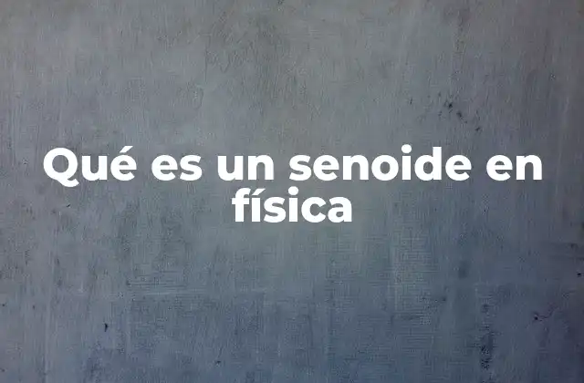 Qué es un Senoide en Física