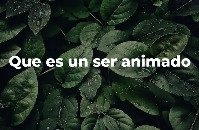 Que es un Ser Animado 2 La diferencia entre vida y movimiento