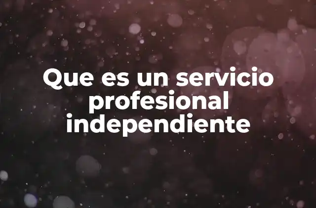 Que es un Servicio Profesional Independiente 2 Las ventajas del trabajo como profesional independiente