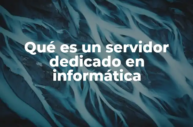 Qué es un Servidor Dedicado en Informática 2 La importancia del control total en un entorno de servidores