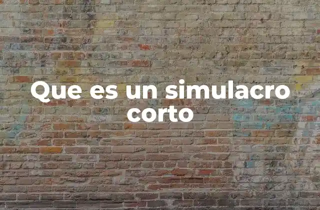 Que es un Simulacro Corto