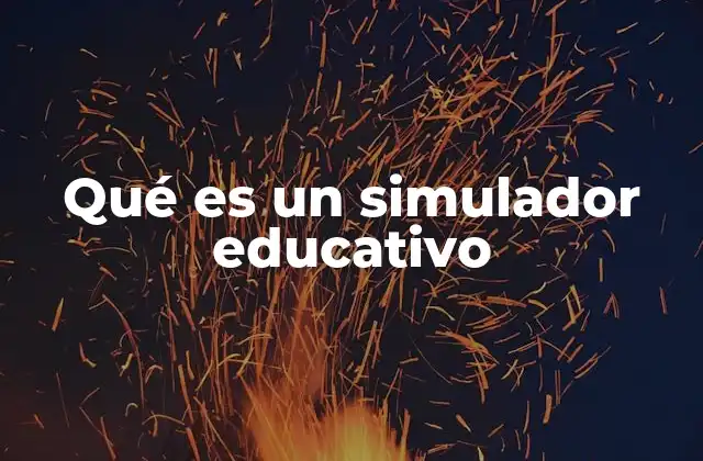 Qué es un Simulador Educativo