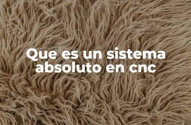 Que es un Sistema Absoluto en Cnc