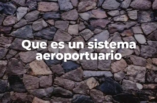 Que es un Sistema Aeroportuario