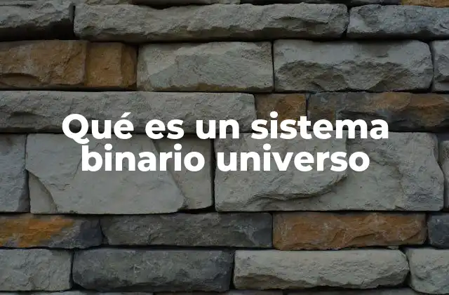 Qué es un Sistema Binario Universo