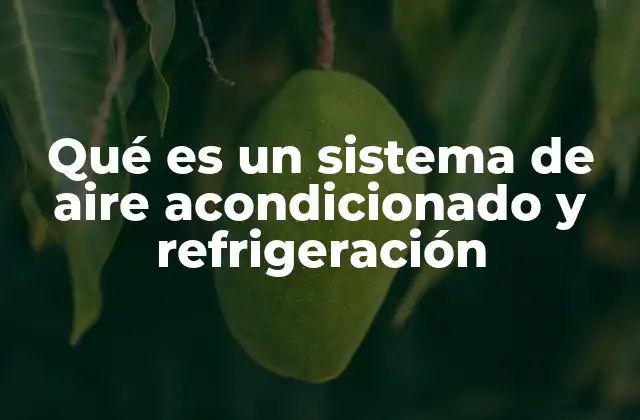 Qué es un Sistema de Aire Acondicionado y Refrigeración