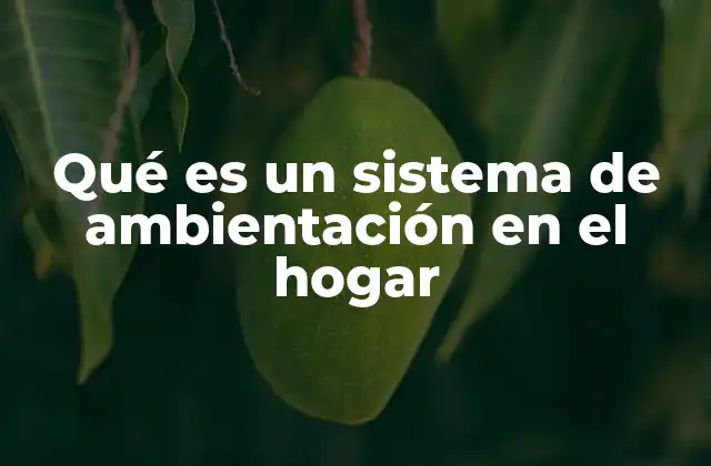 Qué es un Sistema de Ambientación en el Hogar