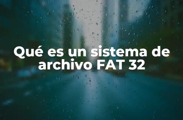 Qué es un Sistema de Archivo Fat 32