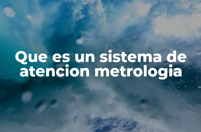 Que es un Sistema de Atencion Metrologia