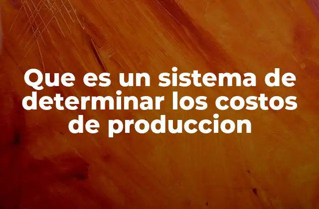 Que es un Sistema de Determinar los Costos de Produccion 2 Cómo los sistemas de costos impactan en la eficiencia empresarial