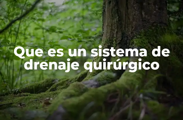 Que es un Sistema de Drenaje Quirúrgico