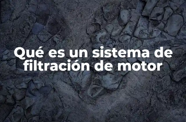 Qué es un Sistema de Filtración de Motor
