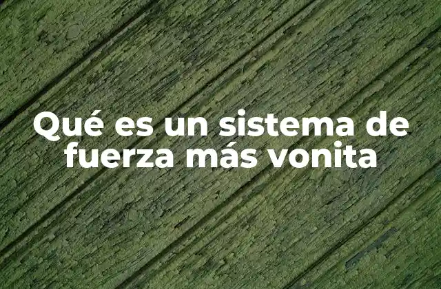 Qué es un Sistema de Fuerza Más Vonita