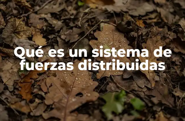 Qué es un Sistema de Fuerzas Distribuidas