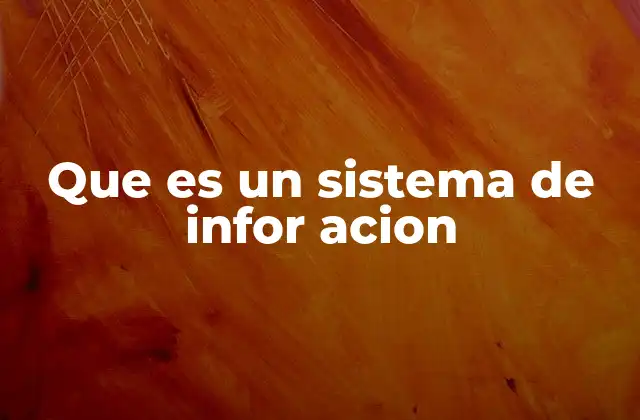 Que es un Sistema de Infor Acion