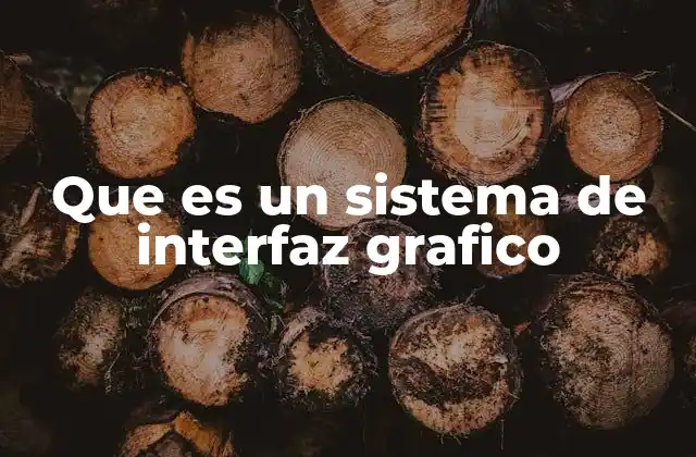 Que es un Sistema de Interfaz Grafico