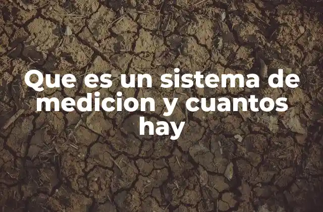 Que es un Sistema de Medicion y Cuantos Hay