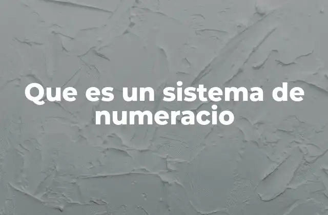 Que es un Sistema de Numeracio